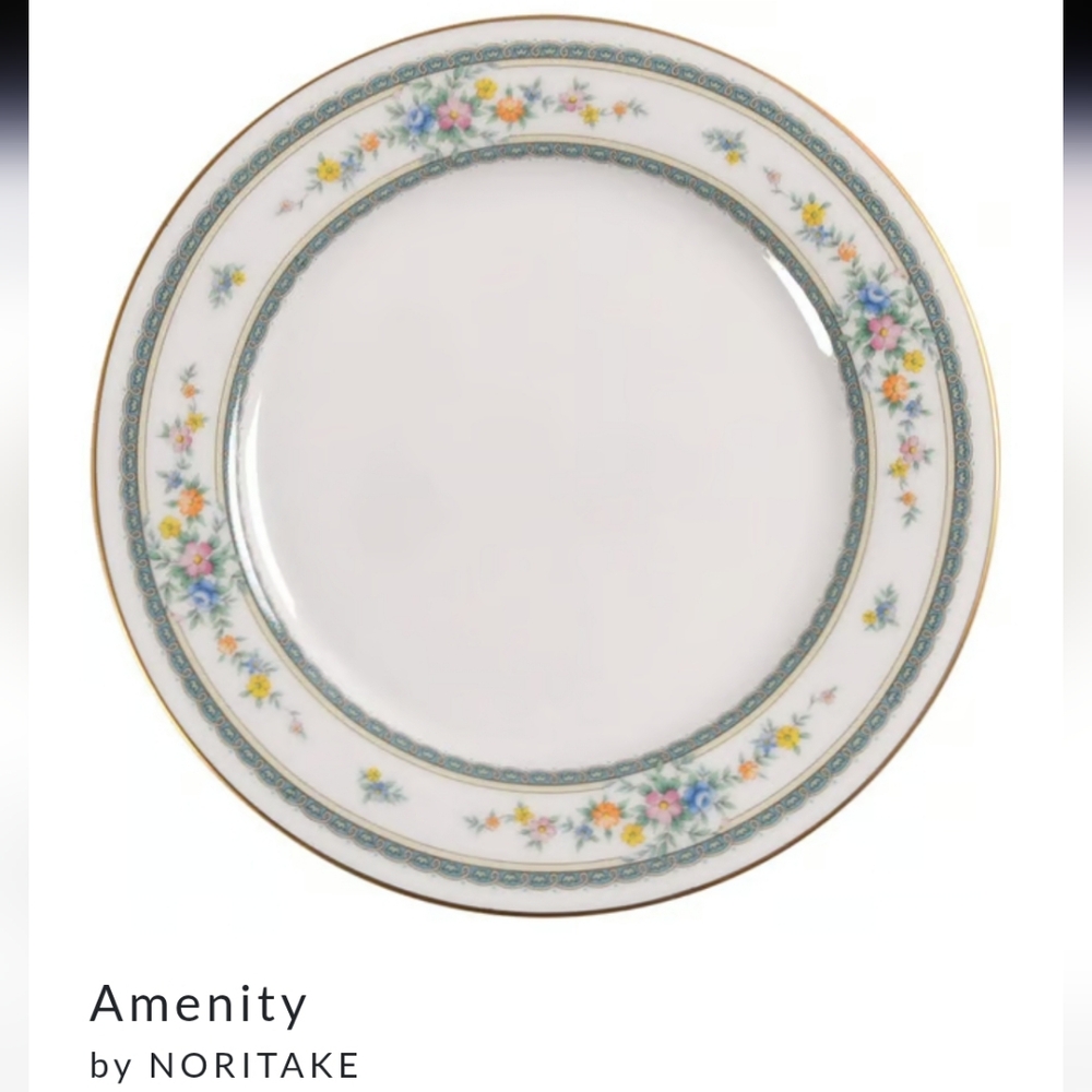 6 Vtg Noritake Ivory China AMENITY 7228 Dessert Plates 6 1/2” Japan
